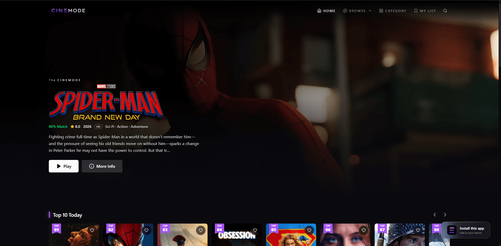 Cinemode screenshot 1